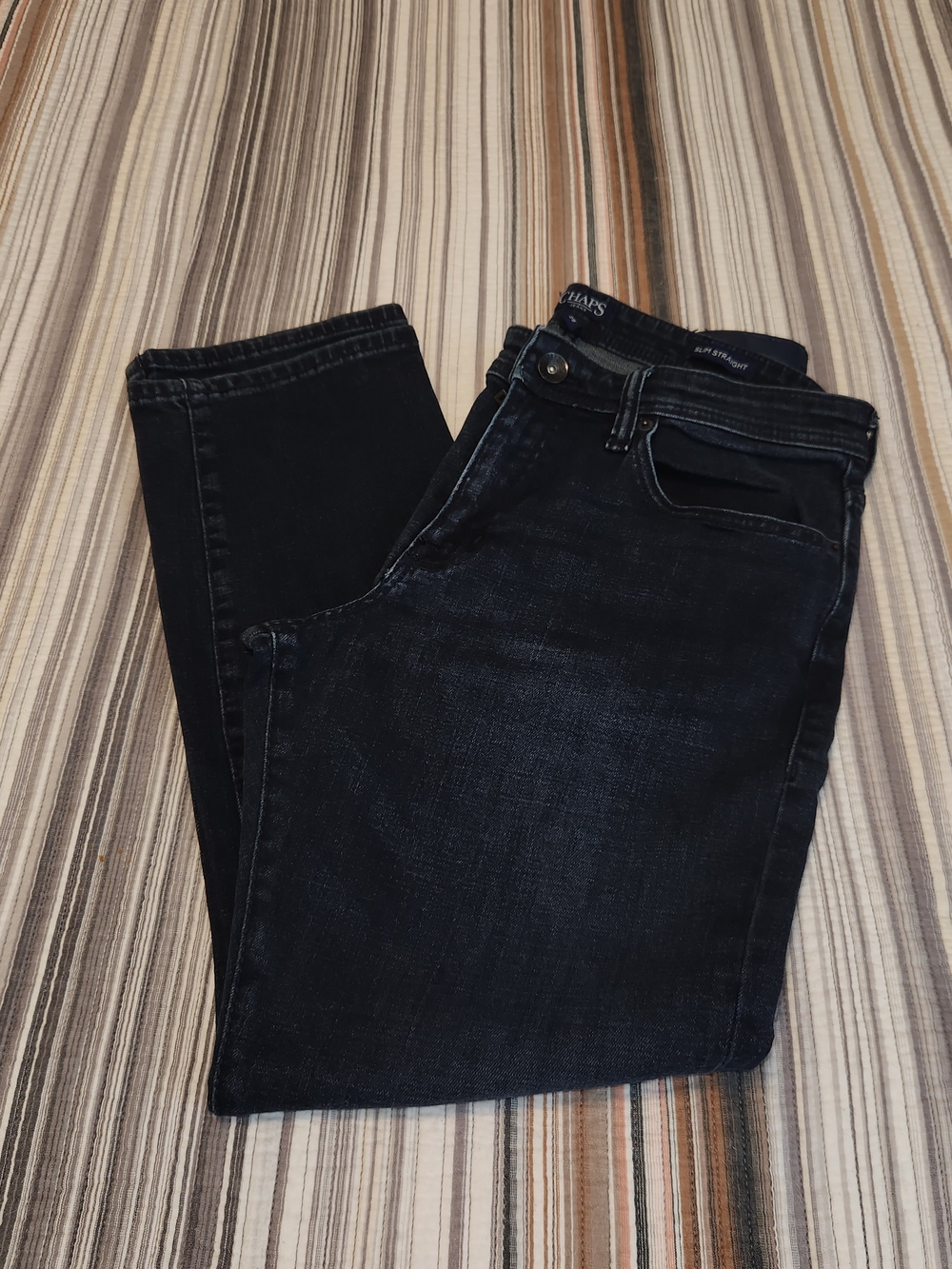 Chaps Men’s Slim Straight Dark Indigo Jeans 32x29